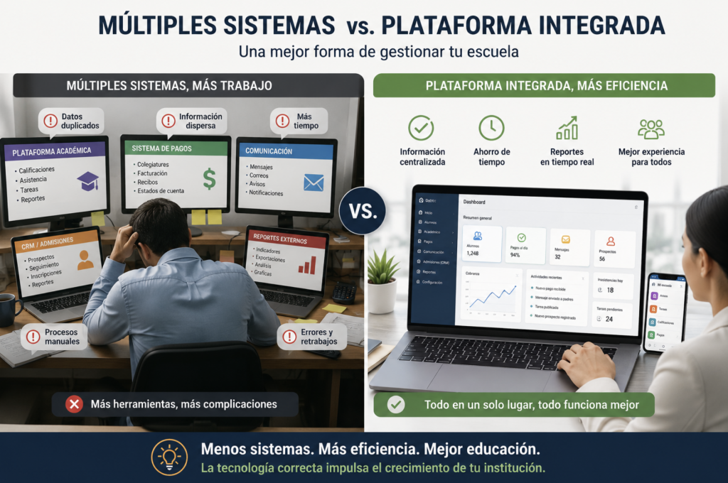 Plataforma escolar todo en uno para escuelas y universidades